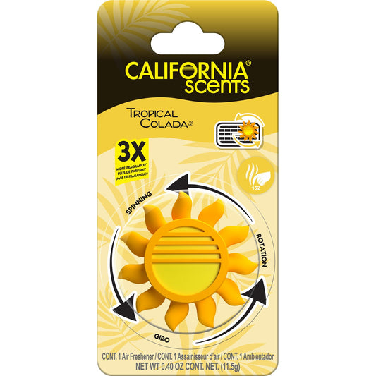 California Scents Tropical Colada Sun Spinner Air Freshner
