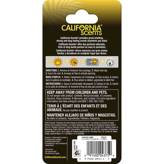 California Scents Tropical Colada Sun Spinner Air Freshner