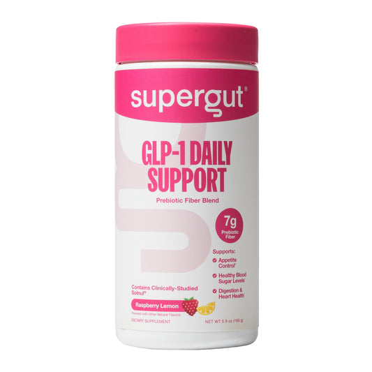 Supergut GLP-1 Daily Support Raspberry Lemon Prebiotic Fiber Canister