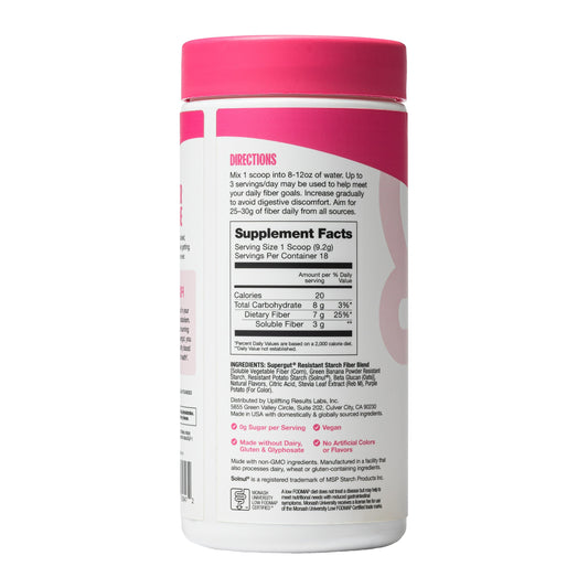Supergut GLP-1 Daily Support Raspberry Lemon Prebiotic Fiber Canister