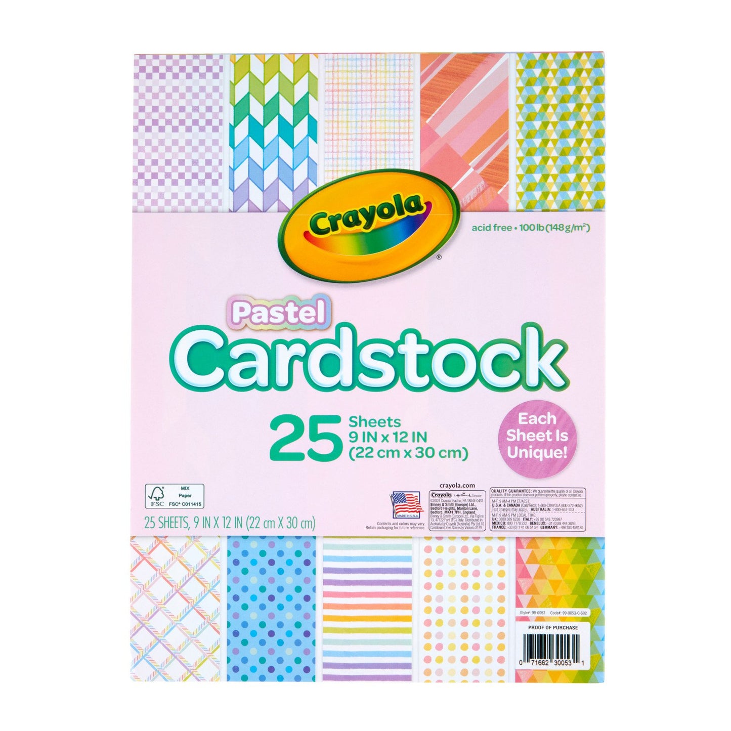 Crayola Pastel Cardstock