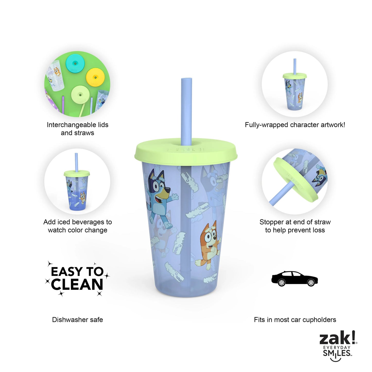 Zak! Designs Bluey Color Change Tumblers