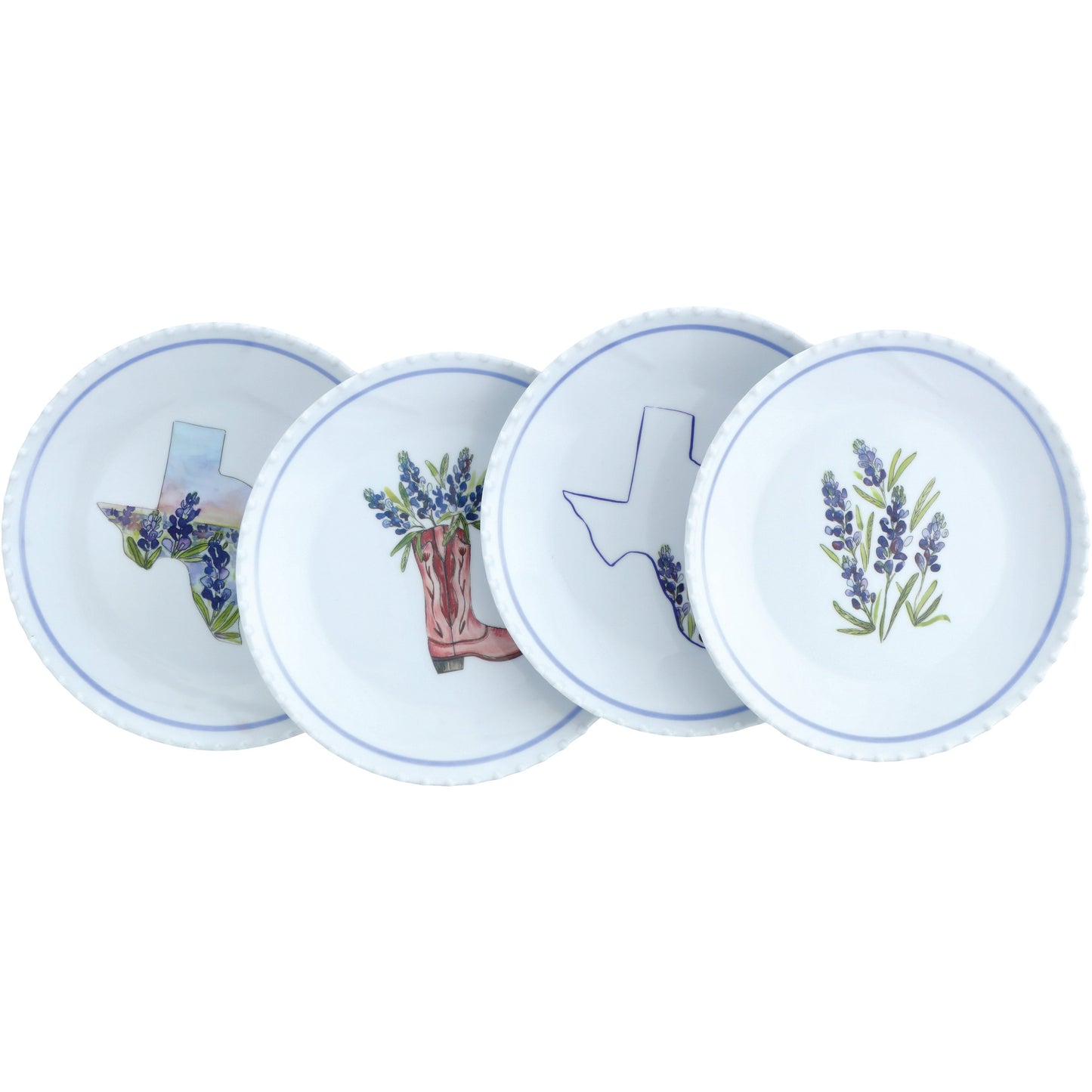 Destination Holiday Bluebonnet Appetizer Plates, 6 in