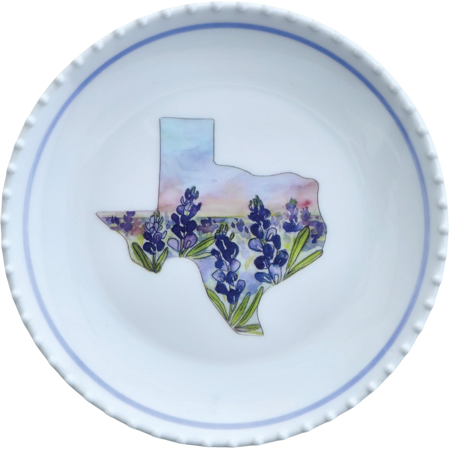Destination Holiday Bluebonnet Appetizer Plates, 6 in