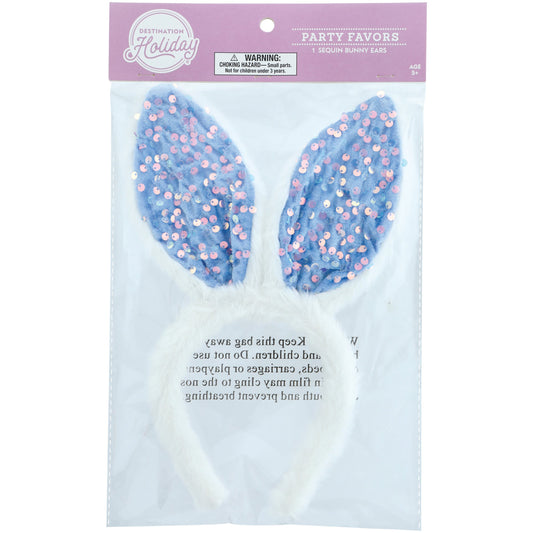 Destination Holiday Sequin Bunny Ears - Assorted