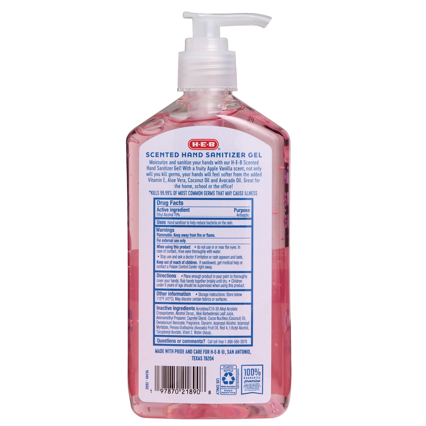 H-E-B Hand Sanitizer Gel - Apple & Vanilla