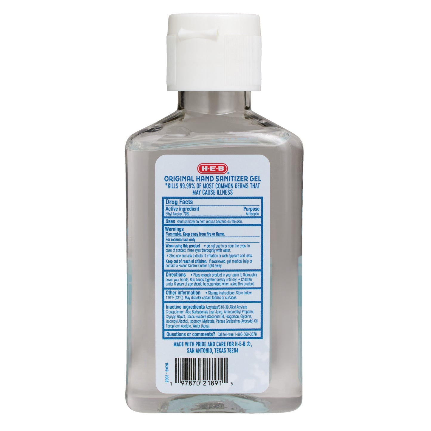 H-E-B Travel Size Hand Sanitizer Gel - Original