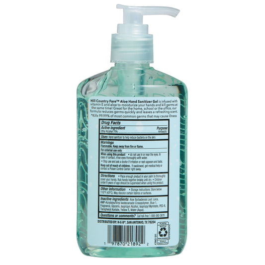 Hill Country Fare Aloe Hand Sanitizer Gel