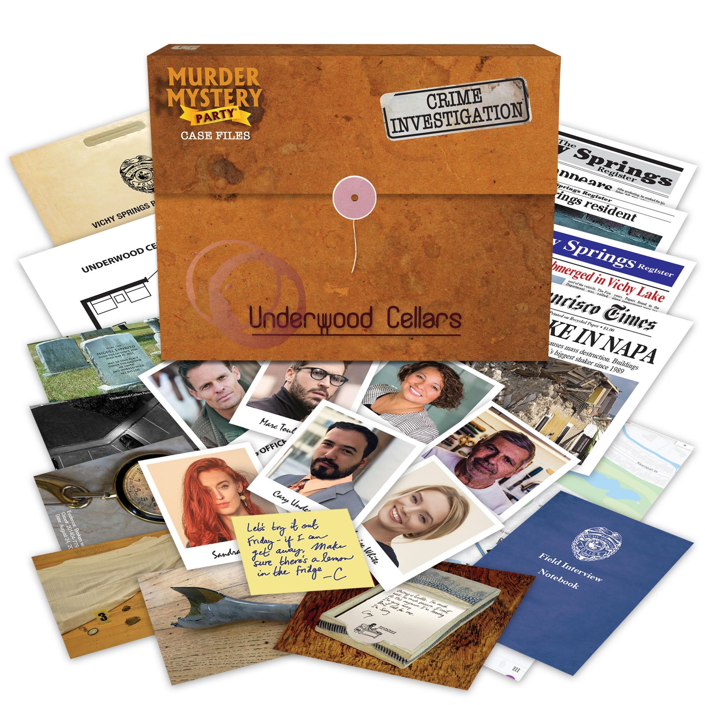 University Games Murder Mystery Party Case Files: Underwood Cellars