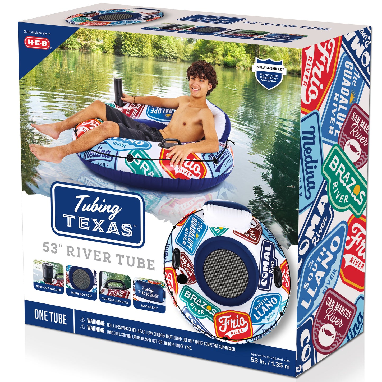 H-E-B Tubing Texas Inflatable River Tube - Sticker Print