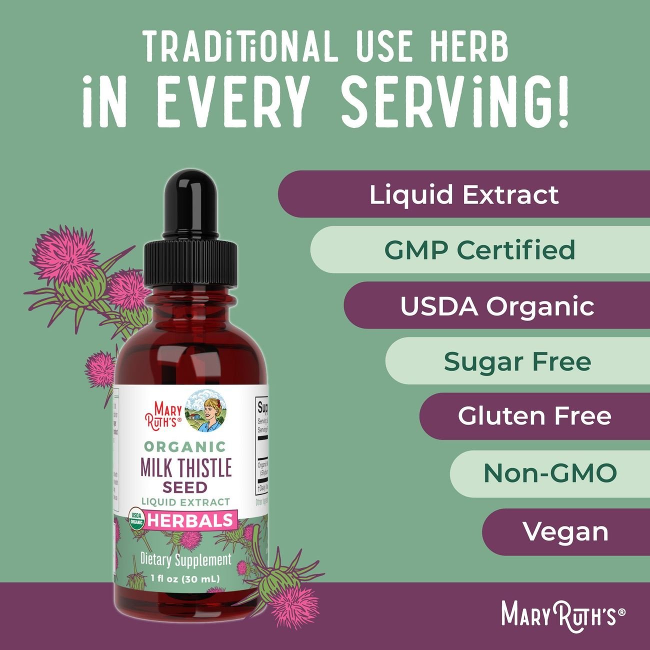 Mary Ruth's Organic Milk Thistle Seed Liquid Extract