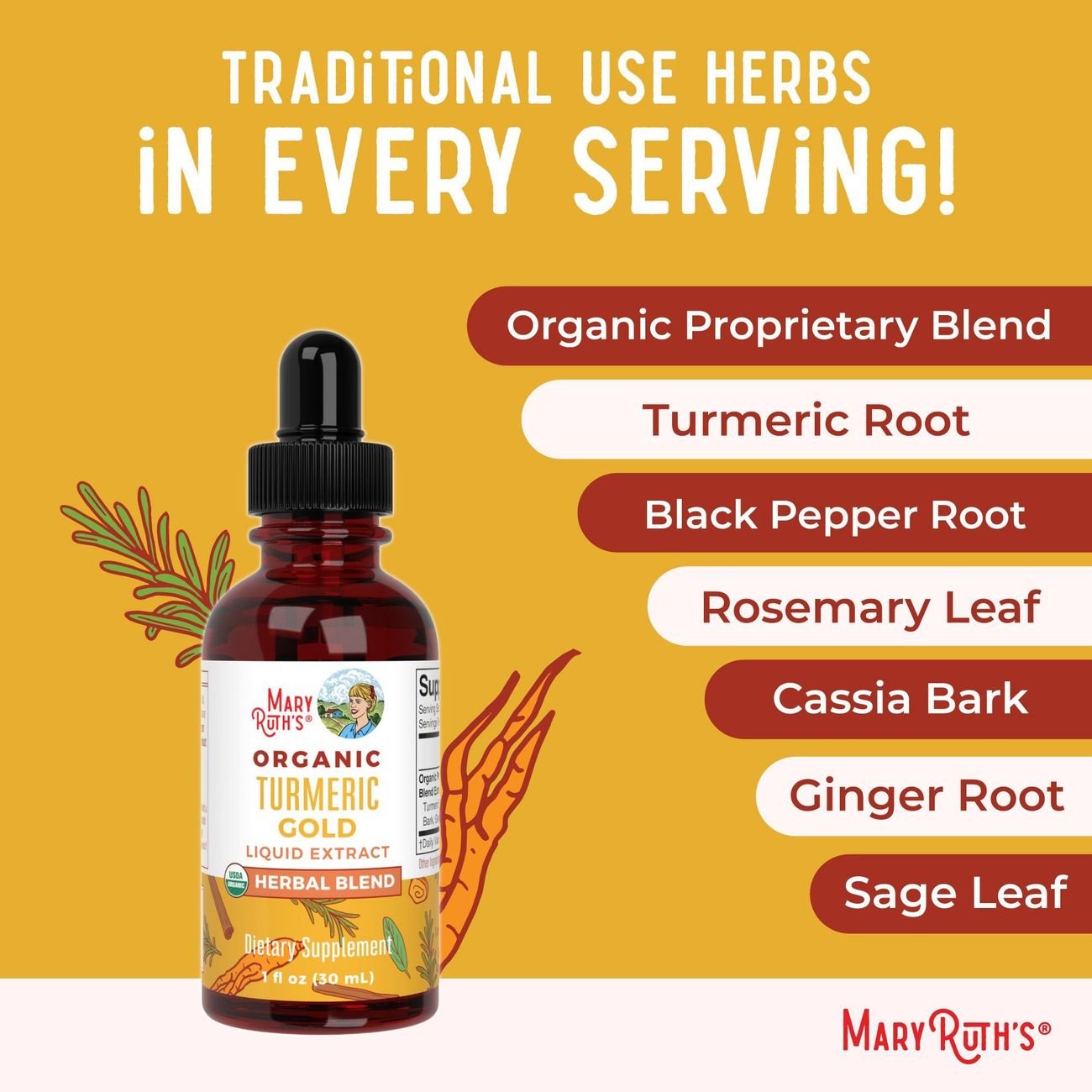 Mary Ruth's Organic Turmeric Gold Liquid Extract