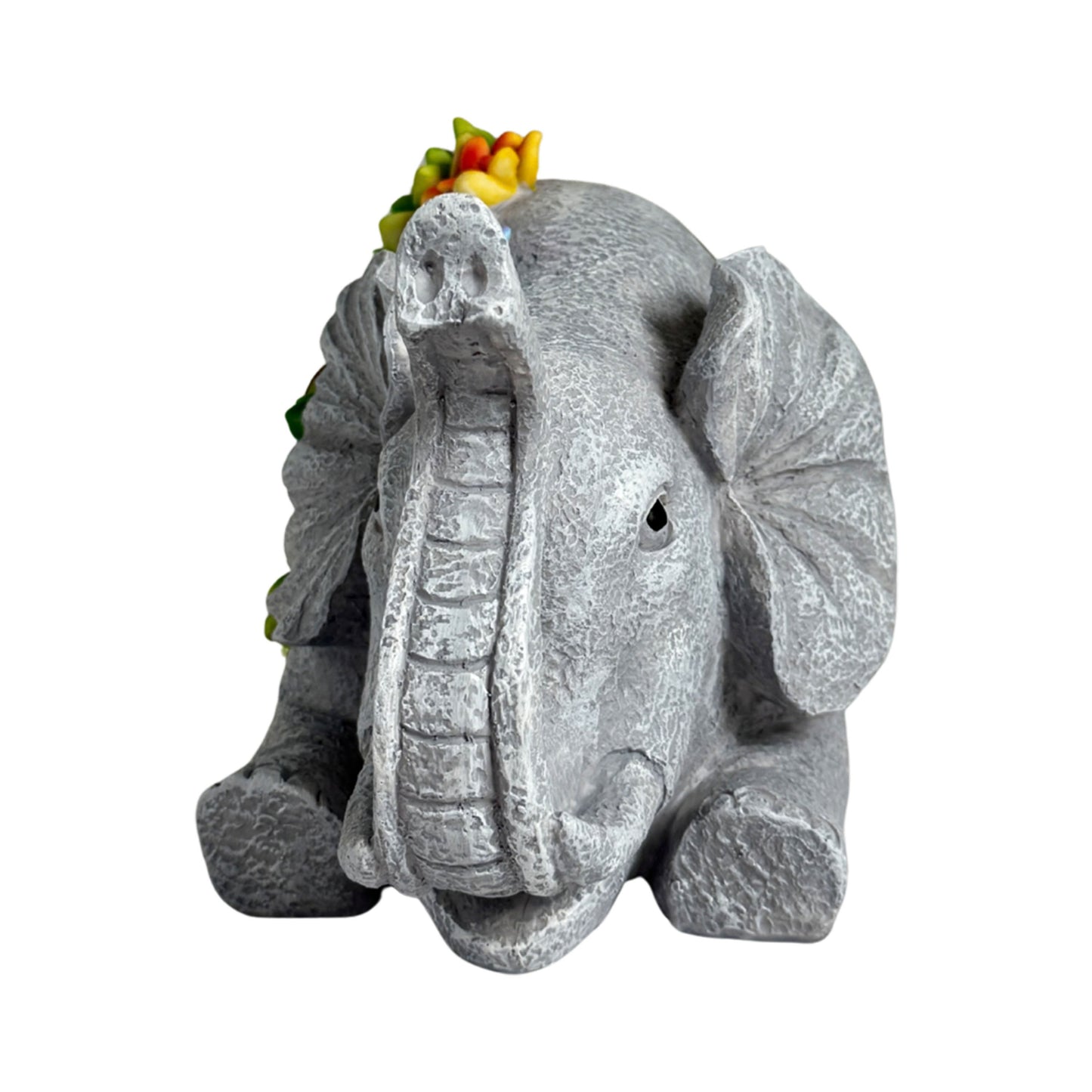 Forever Gifts Solar Succulent Statue - Elephant