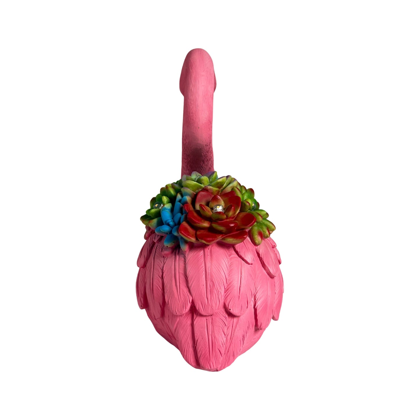 Forever Gifts Solar Succulent Statue - Flamingo