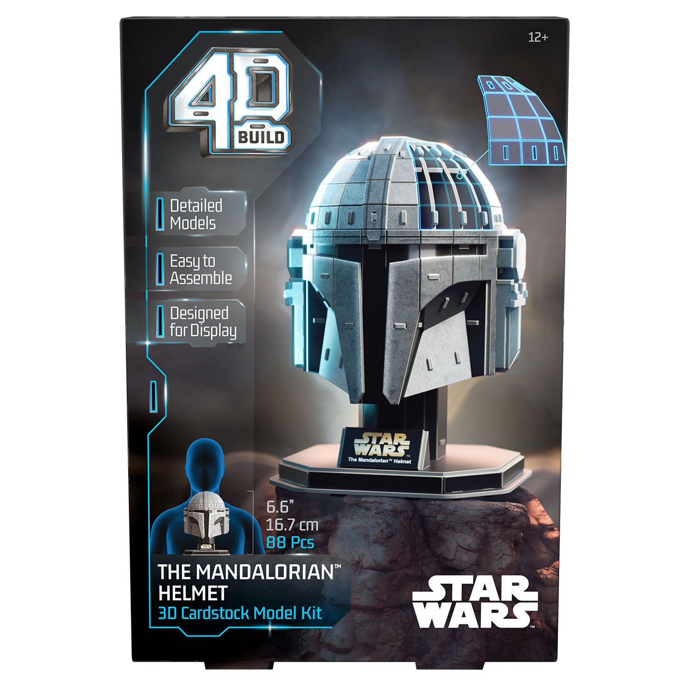 4D Build Star Wars The Mandalorian Helmet 3D Cardstock Model Kit