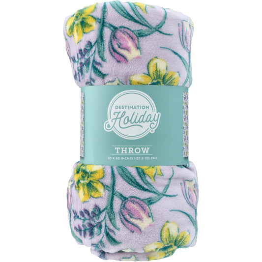 Destination Holiday Easter Throw Blanket - Spring Florals