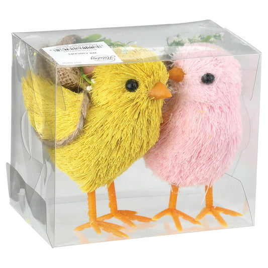 Destination Holiday Sisal Pastel Chicks Easter Décor