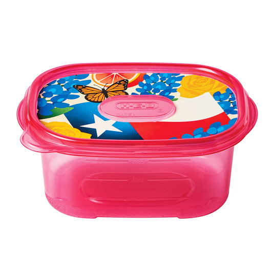 H-E-B Texas Tough Deep Rectangle Food Storage Container - Red, 7 pk