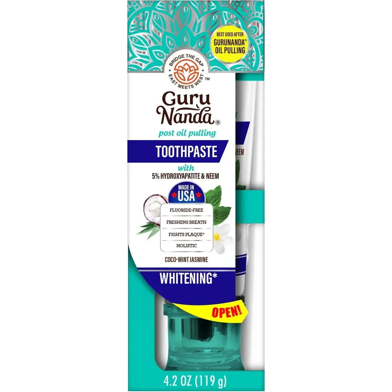 Guru Nanda Fluoride Free Neem Toothpaste - Coco Mint Jasmine