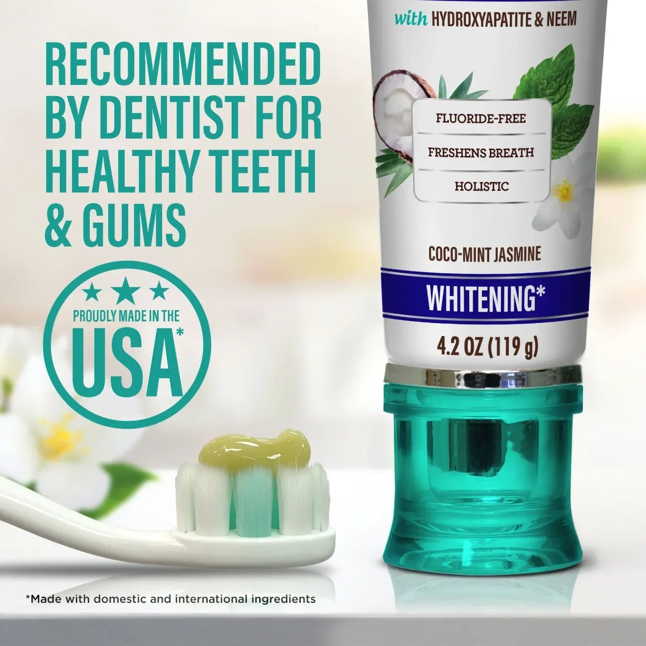 Guru Nanda Fluoride Free Neem Toothpaste - Coco Mint Jasmine