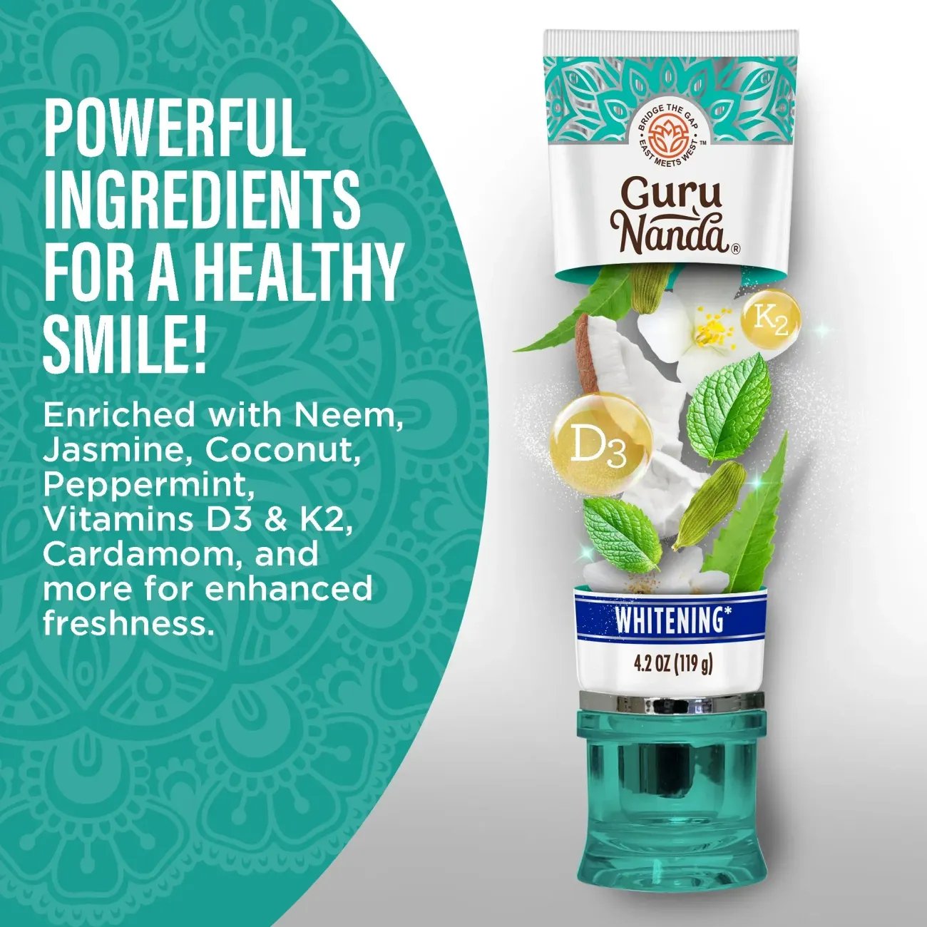 Guru Nanda Fluoride Free Neem Toothpaste - Coco Mint Jasmine