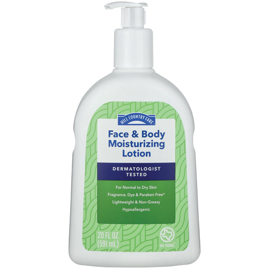 Hill Country Fare Face & Body Moisturizing Lotion - Normal to Dry Skin, Fragrance Free