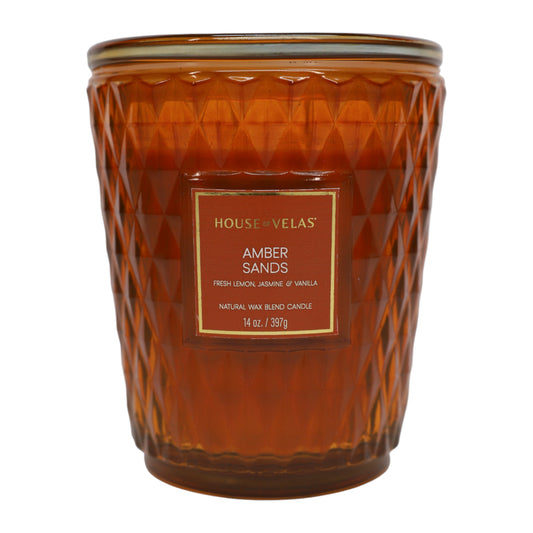 House of Velas Amber Sands Scented Glass Candle