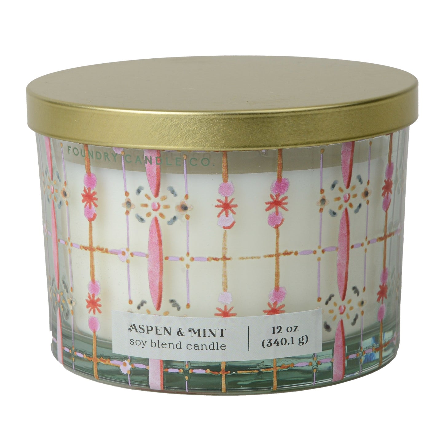 Foundry Candle Co. Aspen & Mint Scented Soy Blend 3 Wick Candle