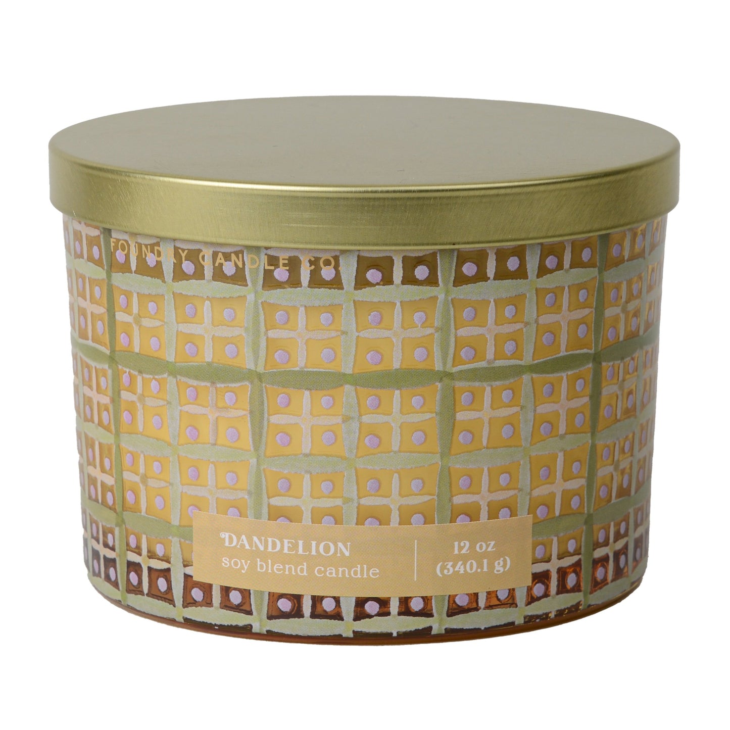 Foundry Candle Co. Dandelion & Lemon Scented Soy Blend 3 Wick Candle