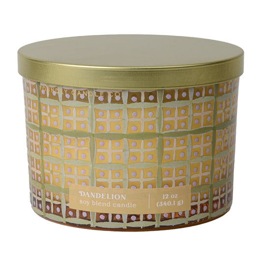 Foundry Candle Co. Dandelion & Lemon Scented Soy Blend 3 Wick Candle