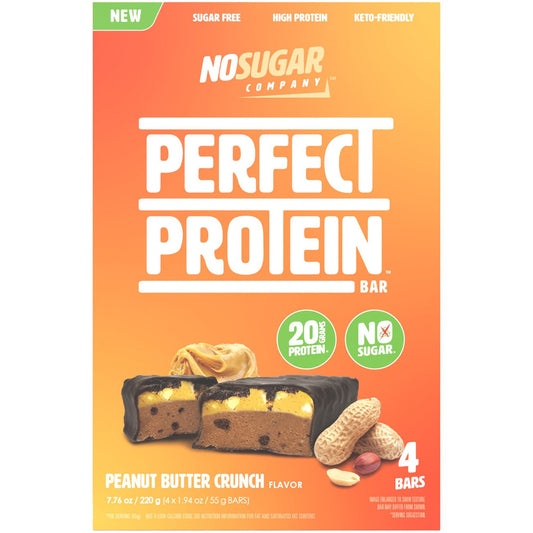 No Sugar Company Peanut Butter Crunch Perfect 20g Protein Bars