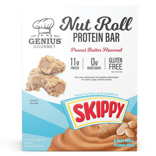 Genius Gourmet Skippy Nut Roll 11g Protein Bar - Peanut Butter