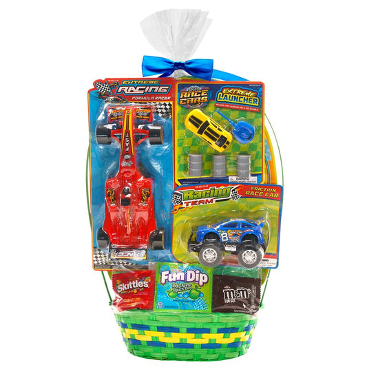 Wonderteats Race Car Theme Easter Gift Basket