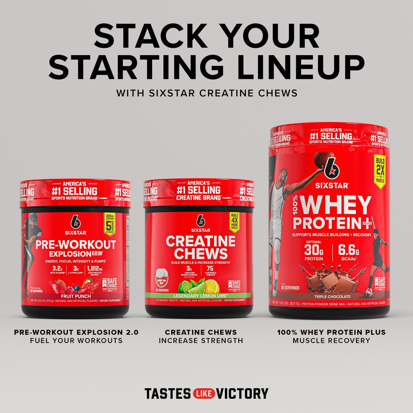 Six Star Lemon Lime Creatine Chews