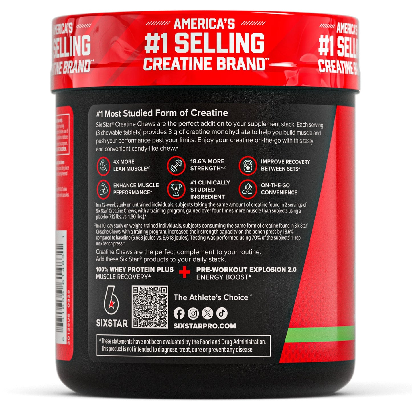 Six Star Lemon Lime Creatine Chews