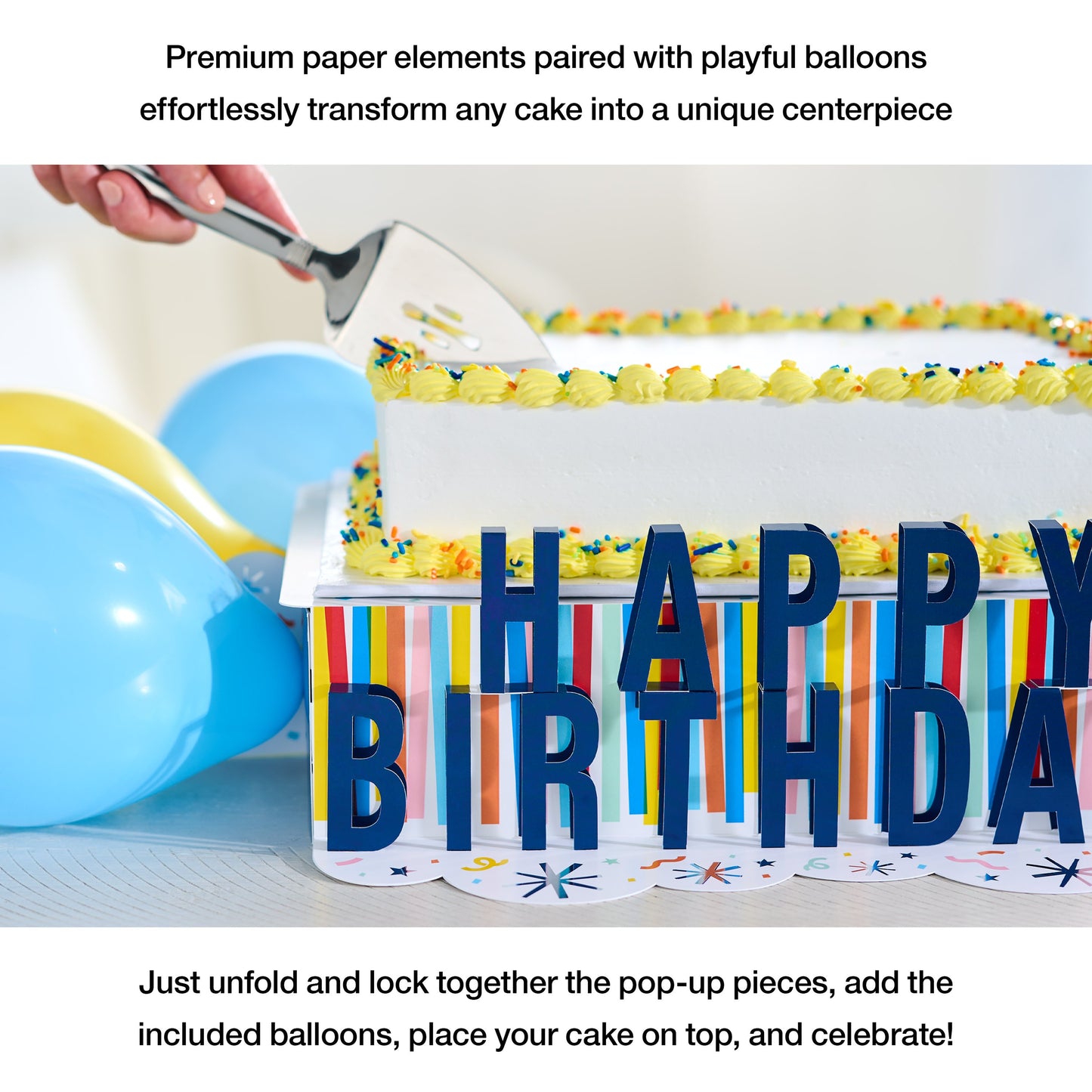 American Greetings Happy Birthday Pop-Up Cake Stand Kit