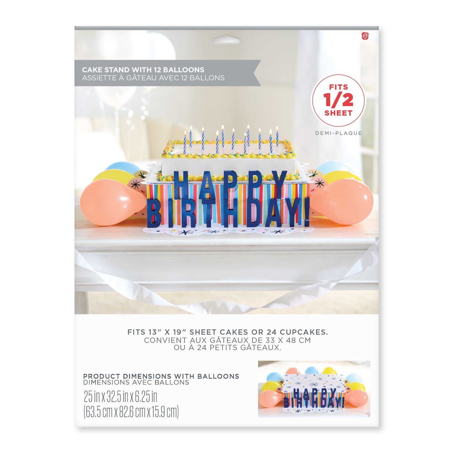 American Greetings Happy Birthday Pop-up Cake Stand with Balloons Kit