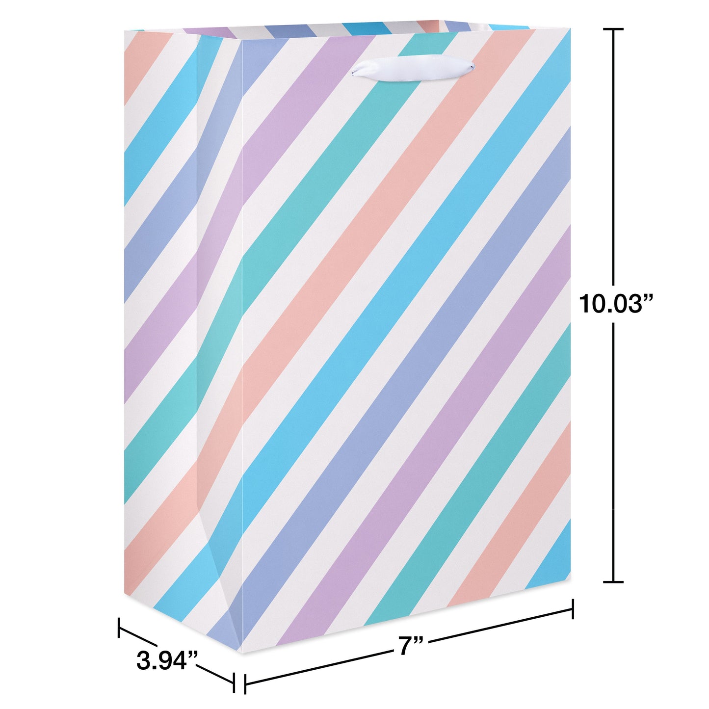 American Greetings Pastel Diagonal Stripes Medium Easter Gift Bag