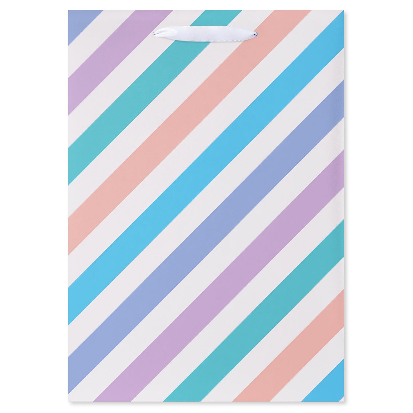 American Greetings Pastel Diagonal Stripes Medium Easter Gift Bag