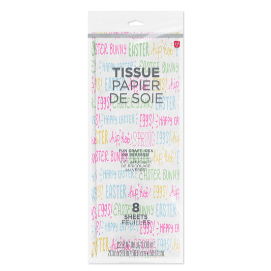 American Greetings Lettering Tissue Paper Easter Gift Tissue Paper, 8 ct