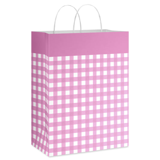 American Greetings Pink Gingham Large Easter Gift Bag