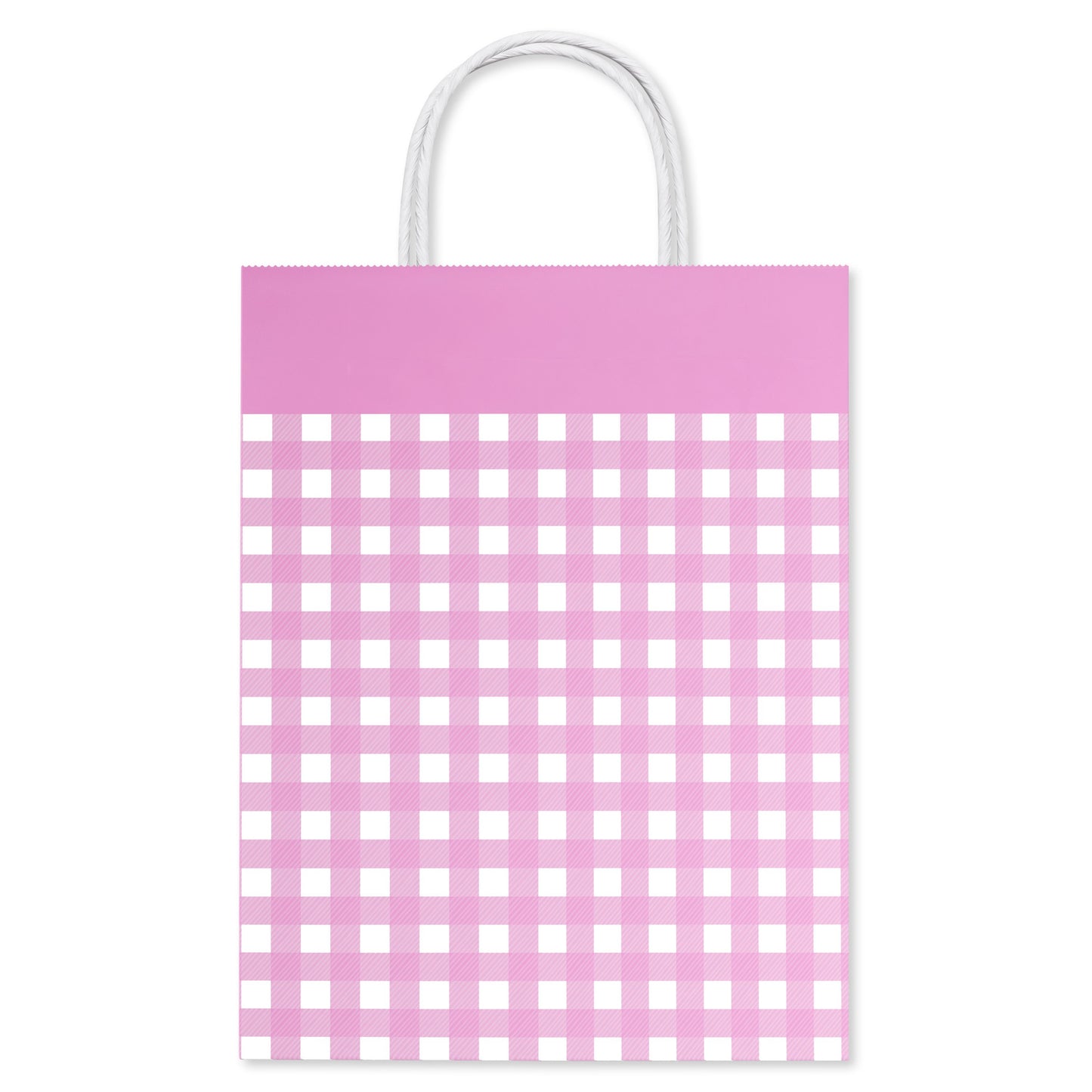 American Greetings Pink Gingham Large Easter Gift Bag