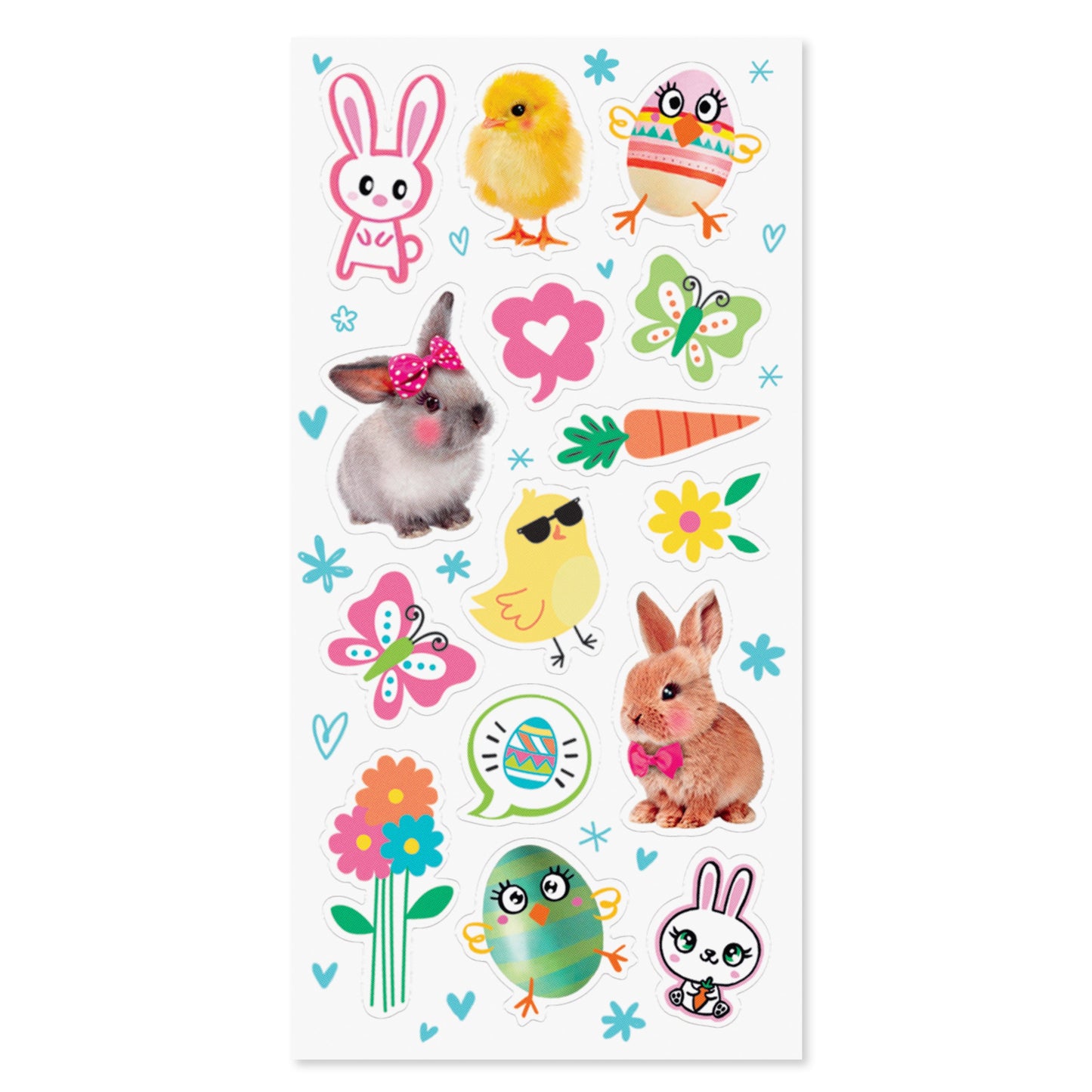 American Greetings Easter Mini Sticker Roll, Cute Animals (1 Roll, 165 Stickers)