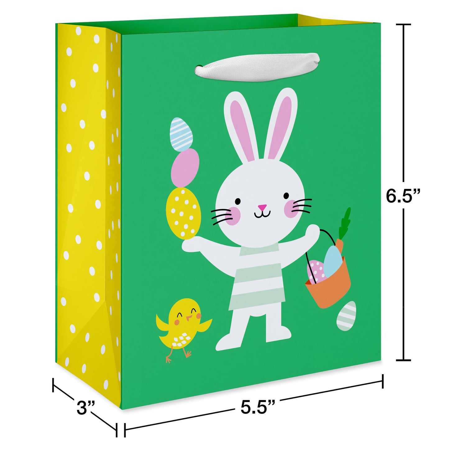 American Greetings Cute Bunny with Basket Small Easter Gift Bag