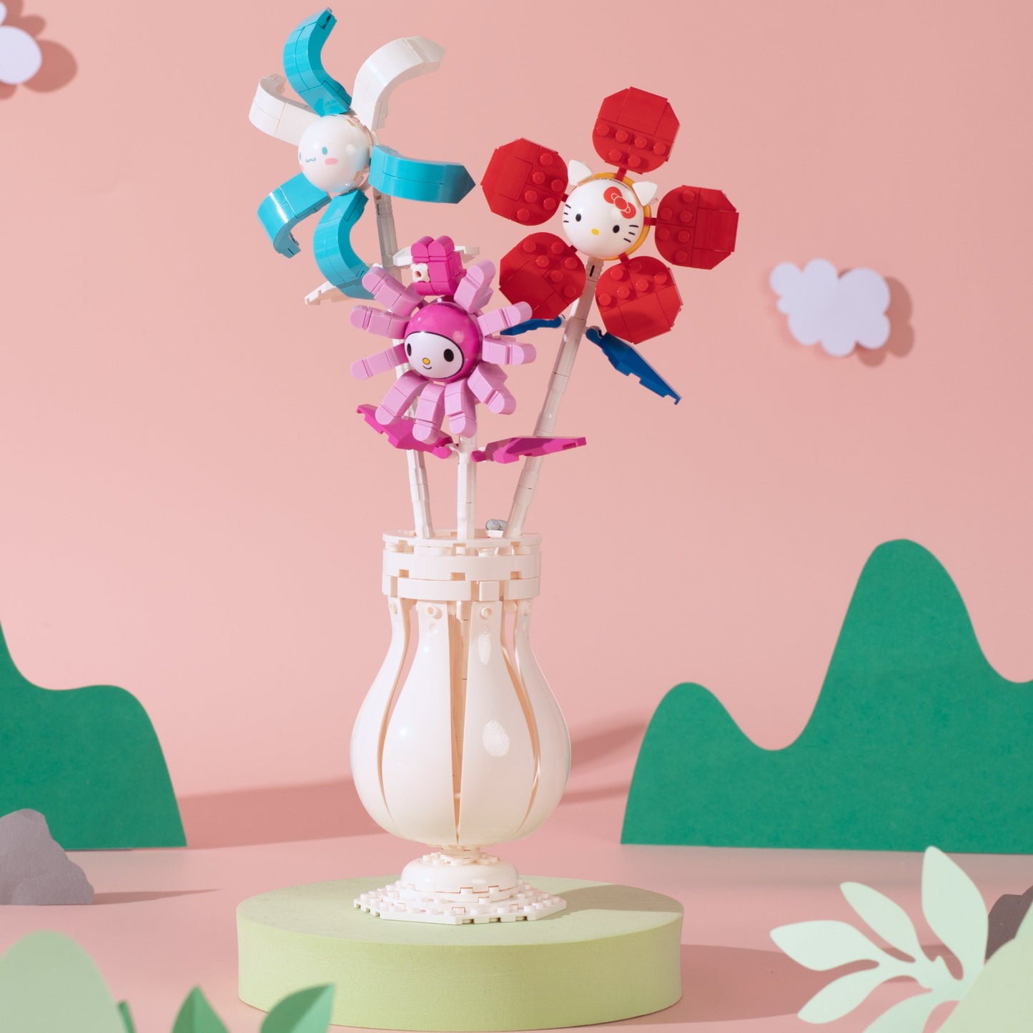 Brickcraft Hello Kitty My Melody Flower Building Set