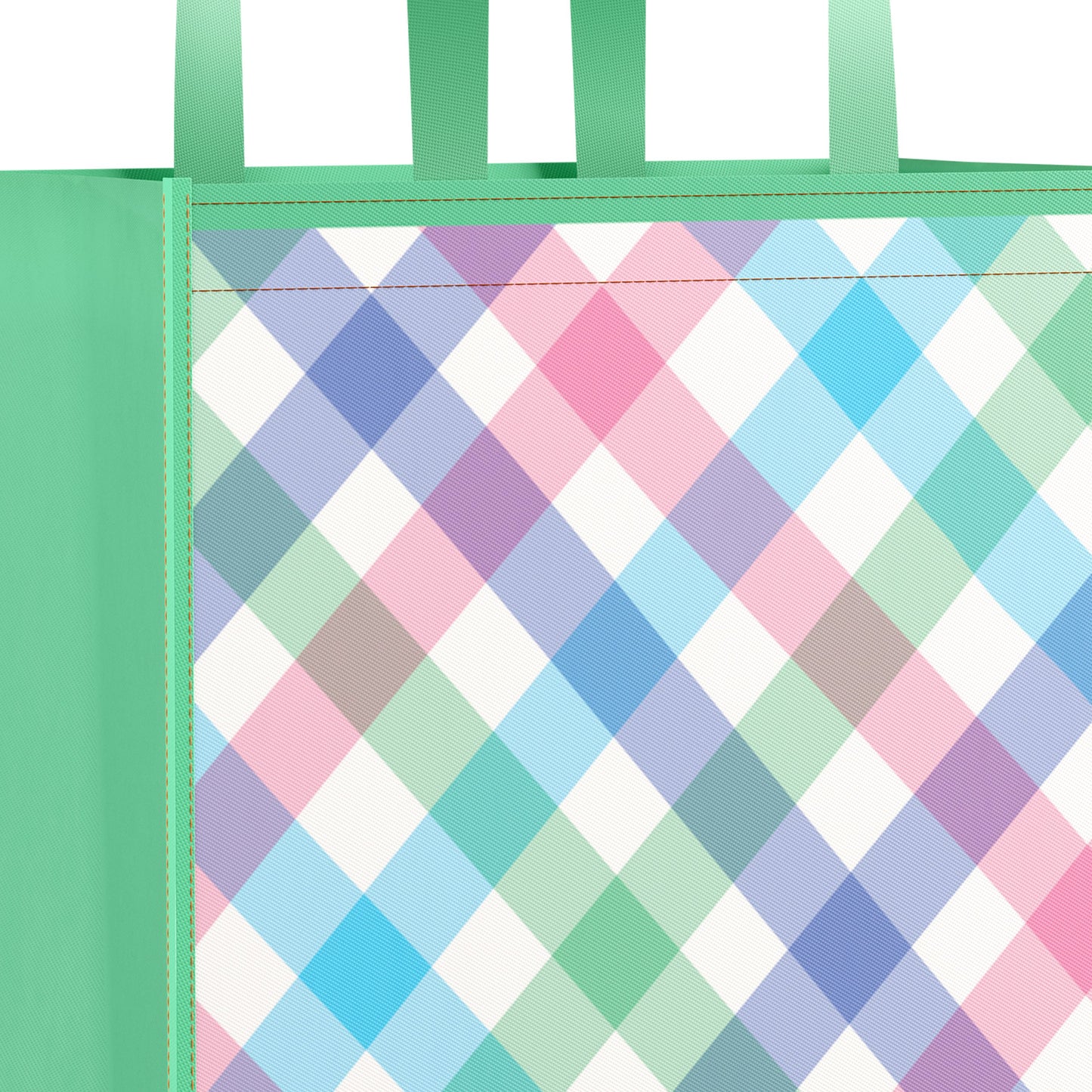 American Greetings Plaid Design Easter Themed Reusable Tote Bag