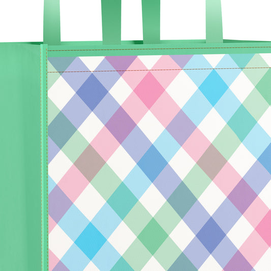 American Greetings Plaid Design Easter Themed Reusable Tote Bag