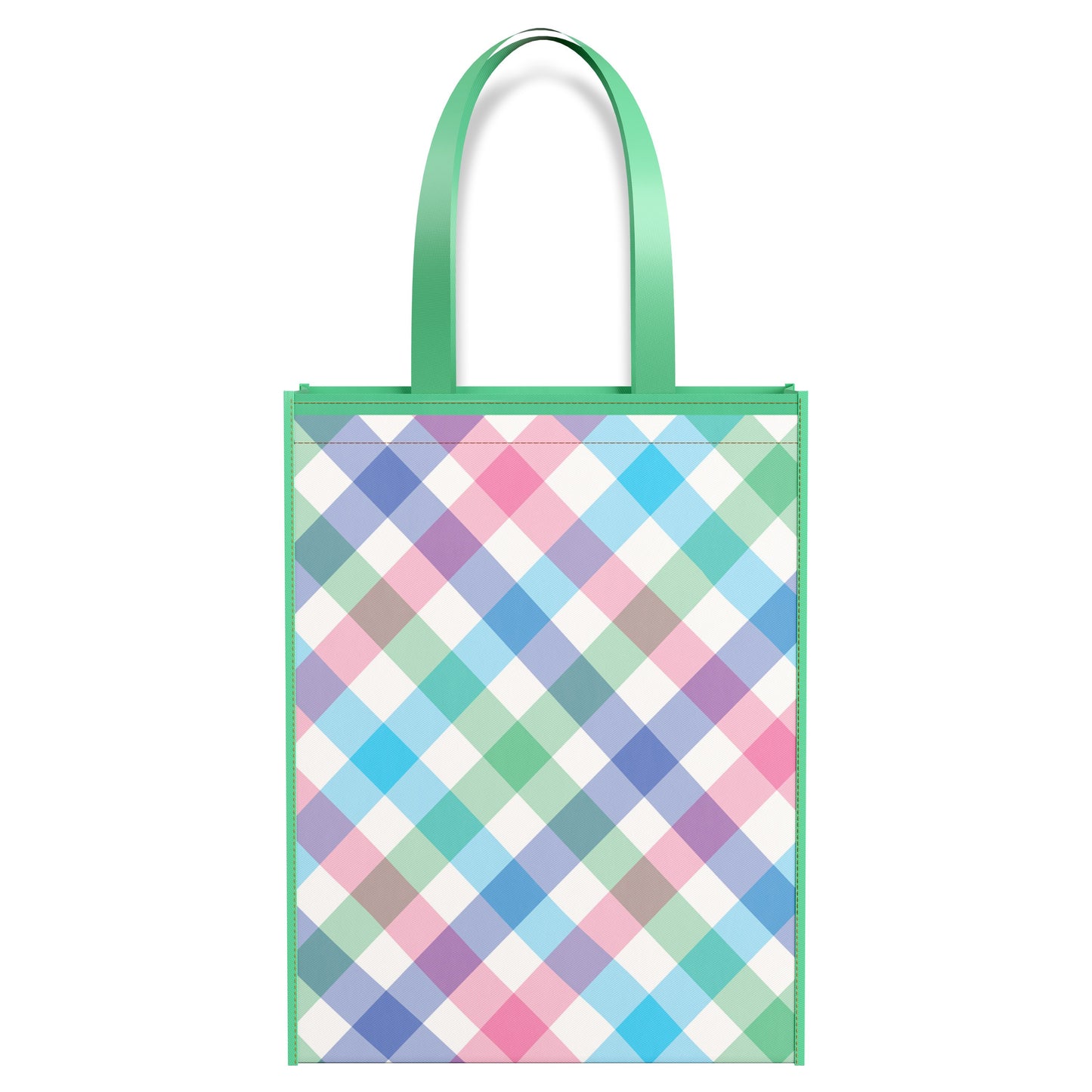 American Greetings Plaid Design Easter Themed Reusable Tote Bag