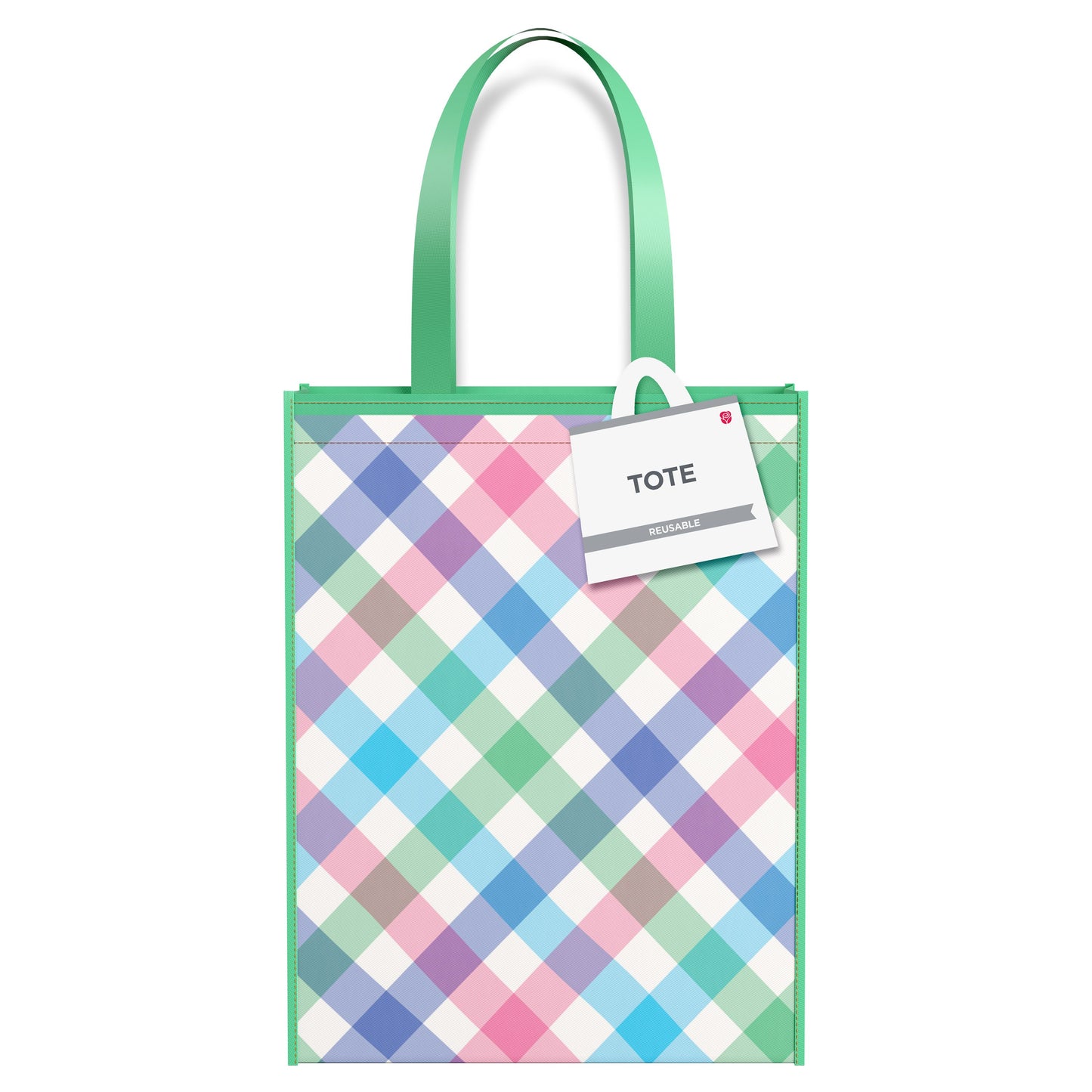 American Greetings Plaid Design Easter Themed Reusable Tote Bag