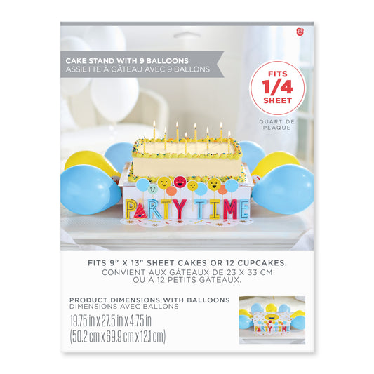 American Greetings Smiley Party Time Design Birthday Pop-Up Cake Stand Kit